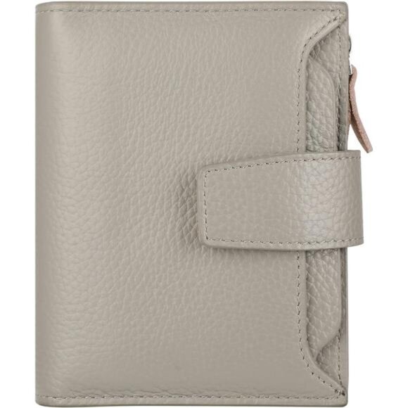 New Small Compact Women Wallet RFID Blocking Genuine Leather Bifold Purse - Picture 1 of 6